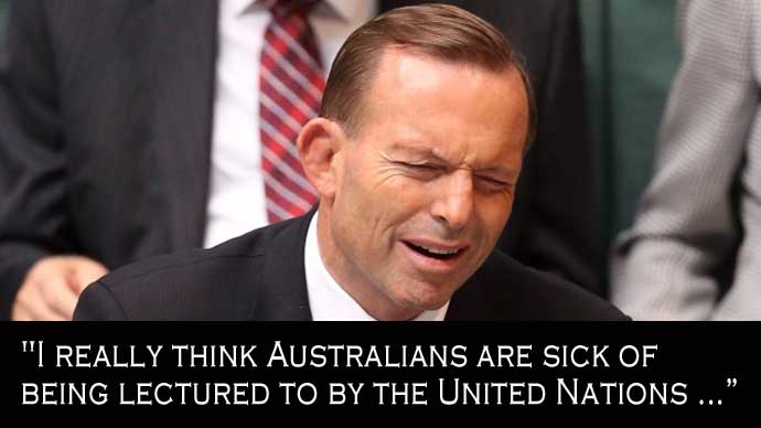 Abbott ignoring UN