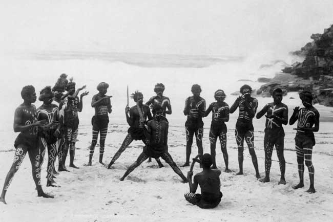 Corobboree at Bondi Beach, December 1892