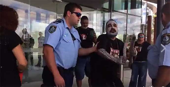 cops moved in on Sydney referendum protest