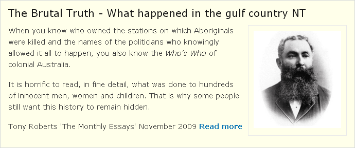 The Brutal Truth - What happened in the gulf country NT
