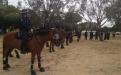 Police arrive to evict Aboriginal protesters who have been camping at Heirisson Island for more than 10 days.  ABC News: Rebecca Trigger