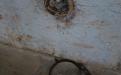 Chain ring in Roebourne gaol. The band on the floor goes around the prisoner’s neck.