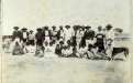 'Natives' at a Pilbara station, Corunna Downs, 1905. Some of the children were fathered by white men, who were often set away to work as domestics or farm labourers in other location.