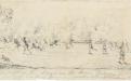 1843 — Jagera people, led by Multuggerah, block supply routes to the Darling Downs. This leads to a violent confrontation in the Lockyer Valley between squatters and Aborigines known as the Battle of One Tree Hill where the squatters are defeated. This sketch depicts an attack by squatters on an Aboriginal camp, in retaliation for the Battle at One Tree Hill in 1843. Pencil Sketch by Thomas Domville-Taylor, from the Patty Ffoulkes Scrapbook, 1840-1844