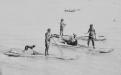 Aboriginal men on boats in Yampi Sound, ca.1930 Photo Frank Bunney SLWA