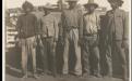 Beileived to be 'Five Aboriginal police trackers', Kimberley, Western Australia, ca. 1900 